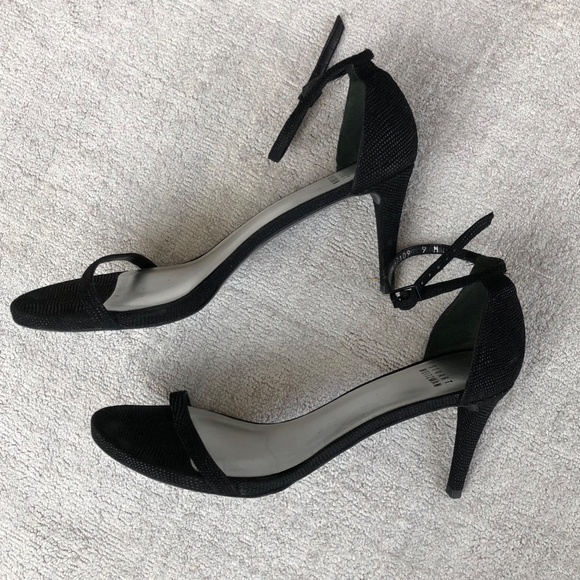 Stuart Weitzman elegant black suede with details sandals in great condition - Picture 4 of 9